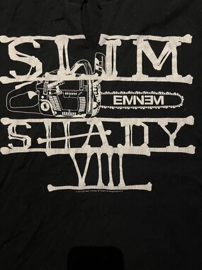 Slim Shady VIII  T-Shirt sleeveless 3" slit in front may have bin altered